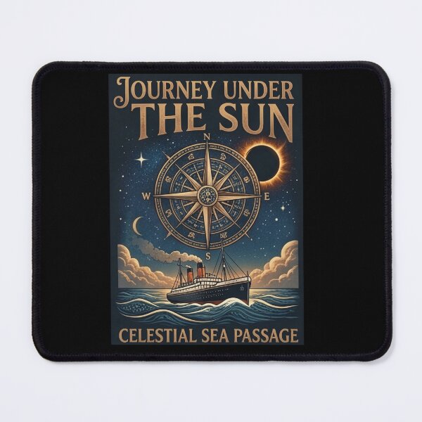 Item preview, Journey Under The Sun Celestial Sea Passage Vintage Eclipse Tee designed and sold by DreamDesigner01.