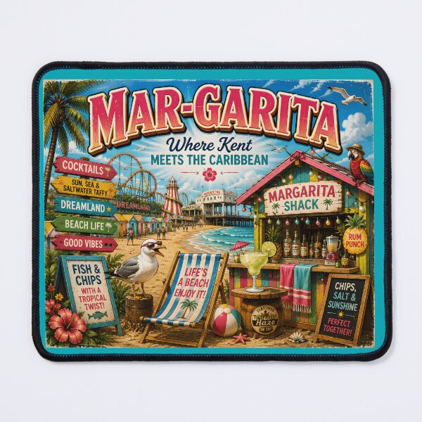 Item preview, Mar-Garita Where Kent Meets The Caribbean Funny Margate Travel Design designed and sold by Hornace88studio.