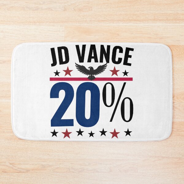 Item preview, JD Vance 20 Percent Political Statement Typography Shirt for Conservative Supporters designed and sold by Teetreasure2.