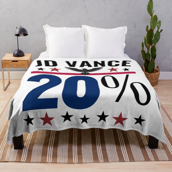 Item preview, JD Vance 20 Percent Political Statement Typography Shirt for Conservative Supporters designed and sold by Teetreasure2.
