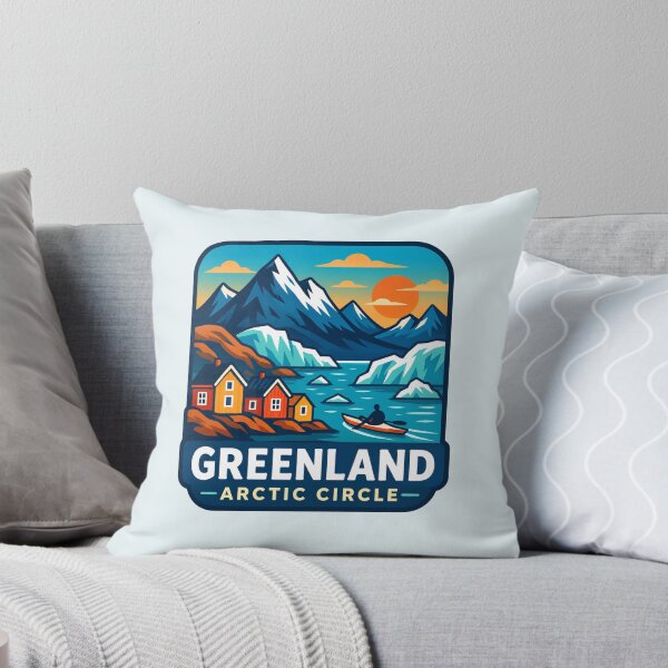 Item preview, Greenland Arctic Circle – Retro Travel Art designed and sold by Myra365Art.