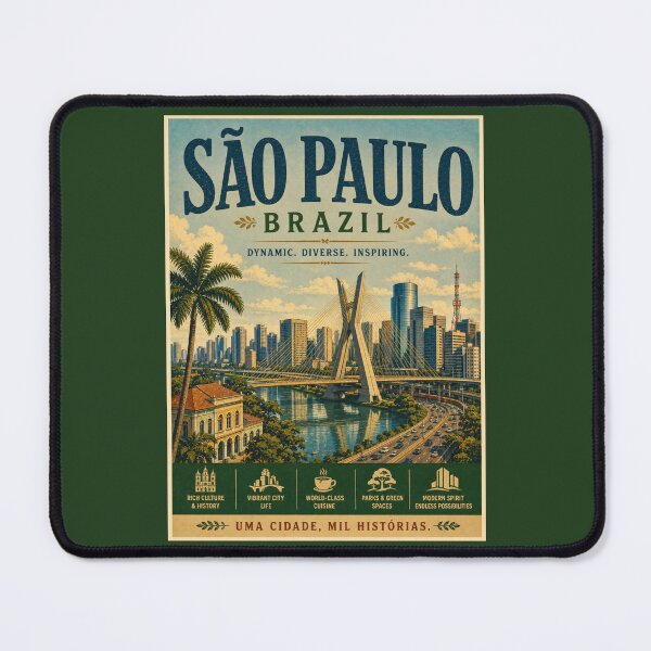 Item preview, Vintage São Paulo - Brazil Poster designed and sold by GoodOldVintage.