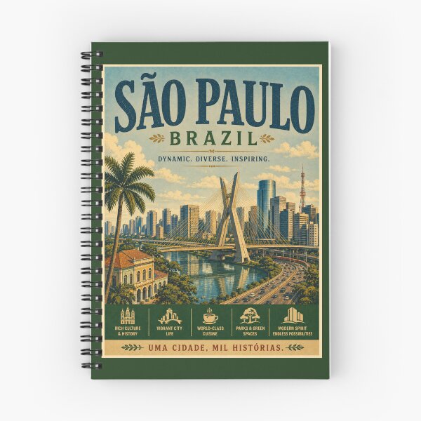 Item preview, Vintage São Paulo - Brazil Poster designed and sold by GoodOldVintage.