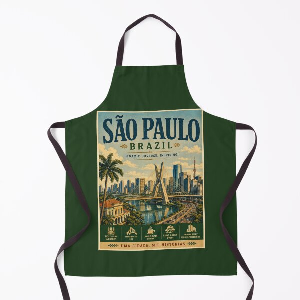 Item preview, Vintage São Paulo - Brazil Poster designed and sold by GoodOldVintage.