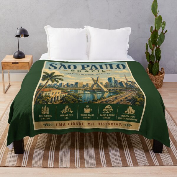 Item preview, Vintage São Paulo - Brazil Poster designed and sold by GoodOldVintage.