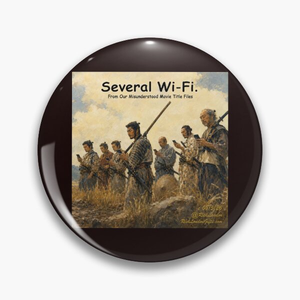 Artikelvorschau, Mehrere Wi-Fi-Samurai-Smartphone-Parodie-Kunst von Rick London entworfen und verkauft von Rick London Gifts.