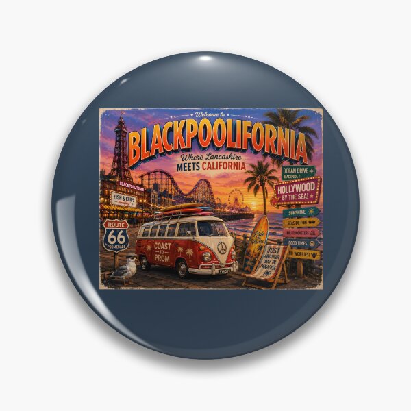Item preview, Blackpoolifornia Where Lancashire Meets California Funny Blackpool Design designed and sold by Hornace88studio.