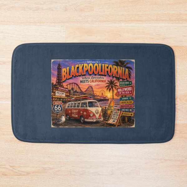 Item preview, Blackpoolifornia Where Lancashire Meets California Funny Blackpool Design designed and sold by Hornace88studio.