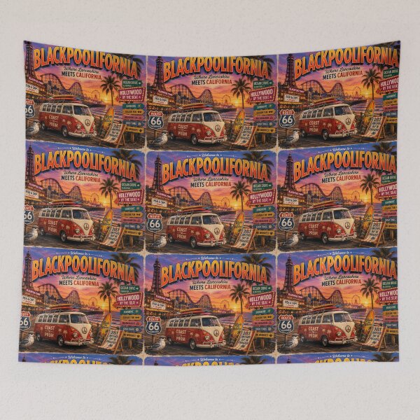 Item preview, Blackpoolifornia Where Lancashire Meets California Funny Blackpool Design designed and sold by Hornace88studio.