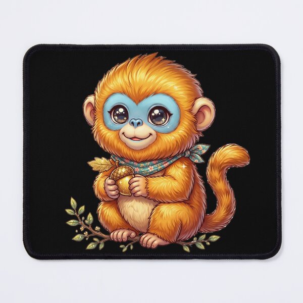 Item preview, Golden Snub-Nosed Monkey Cute Kawaii designed and sold by redsharkuk.