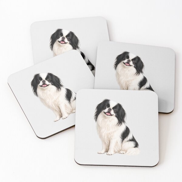 Item preview, Japanese Chin Dog White and Black designed and sold by BackgroundND.
