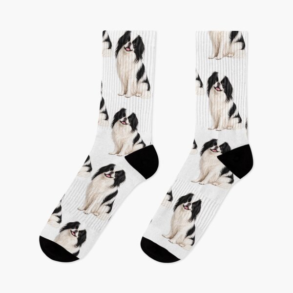 Item preview, Japanese Chin Dog White and Black designed and sold by BackgroundND.
