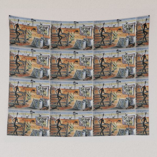 Item preview, Australian Outback Stockman Rustic Farm Landscape designed and sold by Al Benge - NZ & Australian Art.