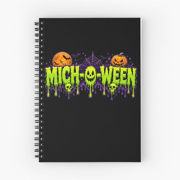 Aperçu de l'œuvre Halloween au Michigan - MICH-O-WEEN - Design pour des bonbons ou un sort créée et vendue par LoneTide.