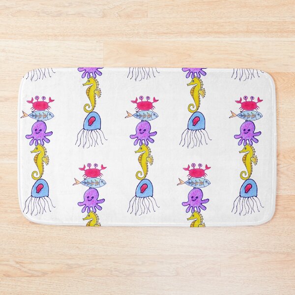 Item preview, Vertical Ocean Friends Stack Illustration designed and sold by Boy and Belugee.
