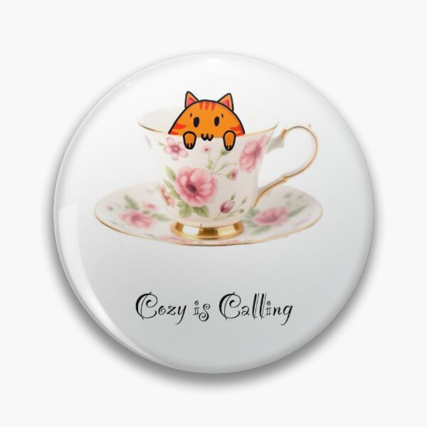Item preview, Cozy is Calling (Cat in a Teacup) designed and sold by Cute-Cat-Dream.