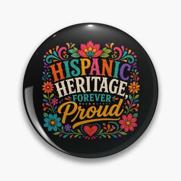 Item preview, Hispanic Heritage Forever Proud Floral Typography | Colorful Latin Culture Pride Design designed and sold by RJACreative.