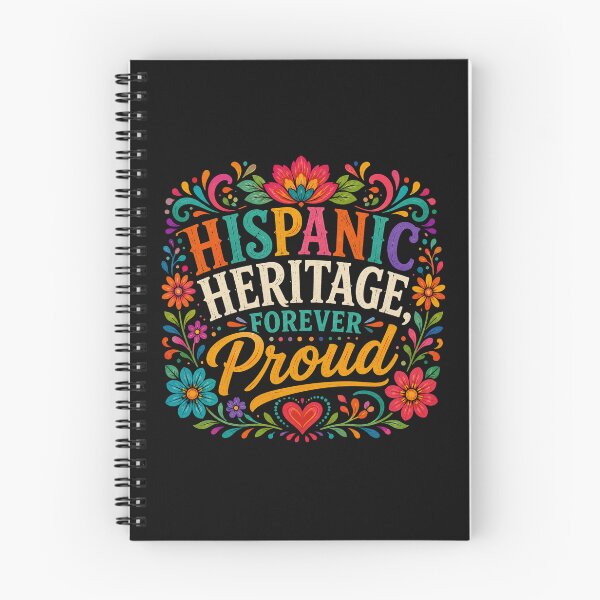 Item preview, Hispanic Heritage Forever Proud Floral Typography | Colorful Latin Culture Pride Design designed and sold by RJACreative.