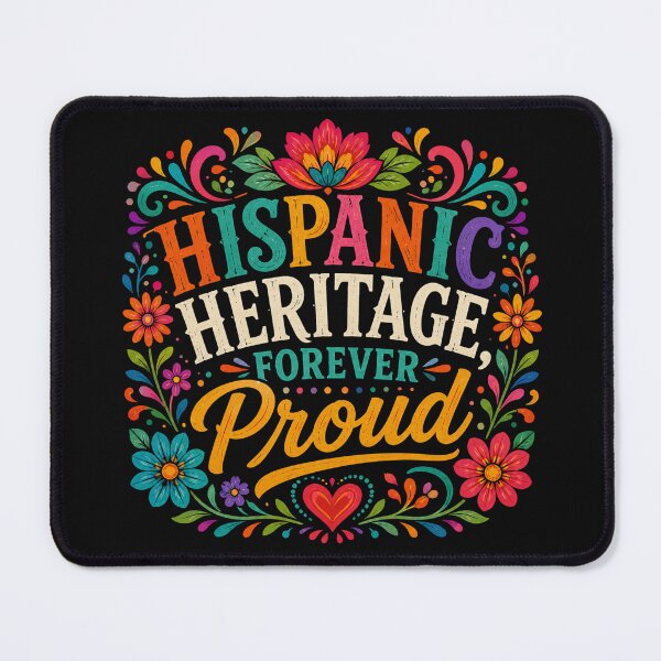 Item preview, Hispanic Heritage Forever Proud Floral Typography | Colorful Latin Culture Pride Design designed and sold by RJACreative.