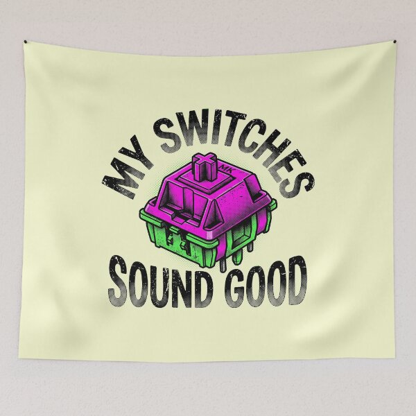 Item preview, My Switches Sound Good Neon Mechanical Keyboard designed and sold by AdyKurniawan.