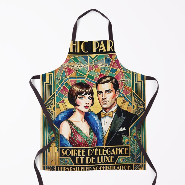 Item preview, LE CHIC PARISIEN 1927 Art Deco Paris Soiree Vintage Gatsby Poster designed and sold by RAMIX-Y2K.
