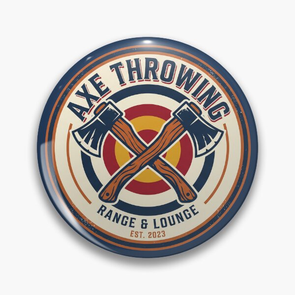 Item preview, Axe Throwing Range Lounge Retro Vintage Crossed Axes Emblem designed and sold by KiwiRider.