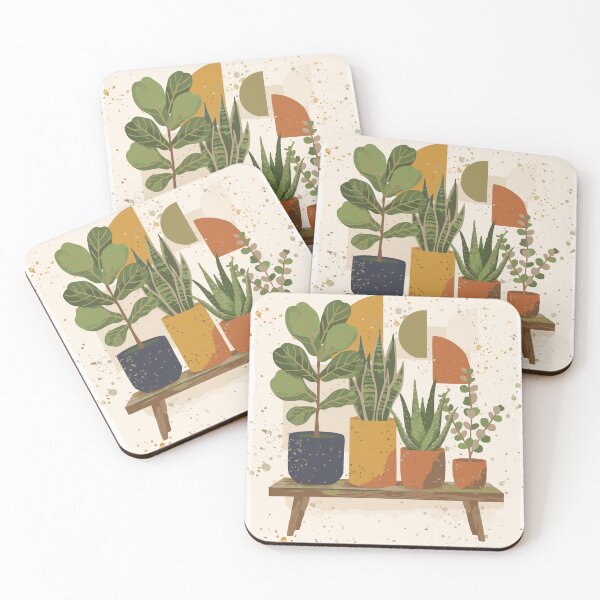 Item preview, Boho Houseplant Collection | Potted Plants on Shelf Botanical Art designed and sold by Kierra & Co..