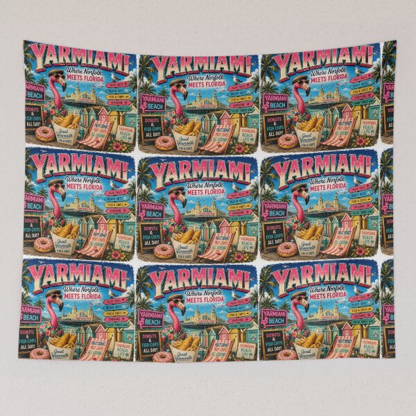 Item preview, Yarmiami Where Norfolk Meets Florida Funny Great Yarmouth Travel Design designed and sold by Hornace88studio.