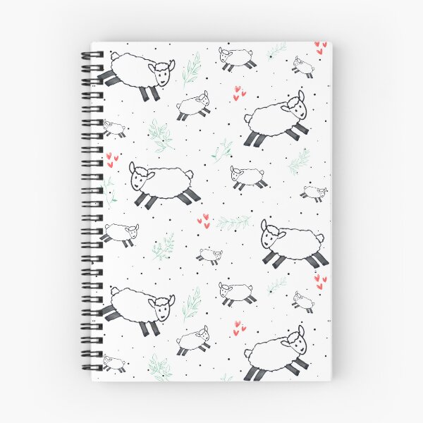 Item preview, Cute Hand Drawn Fluffy Sheep Repeat Pattern designed and sold by Boy and Belugee.