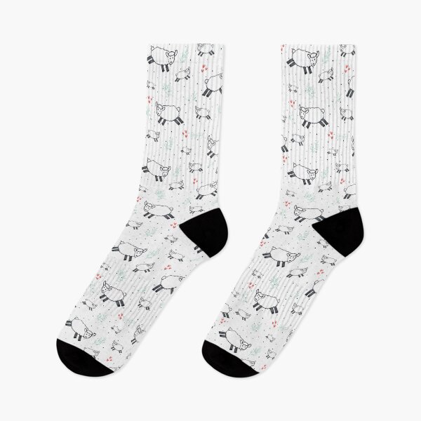 Item preview, Cute Hand Drawn Fluffy Sheep Repeat Pattern designed and sold by Boy and Belugee.