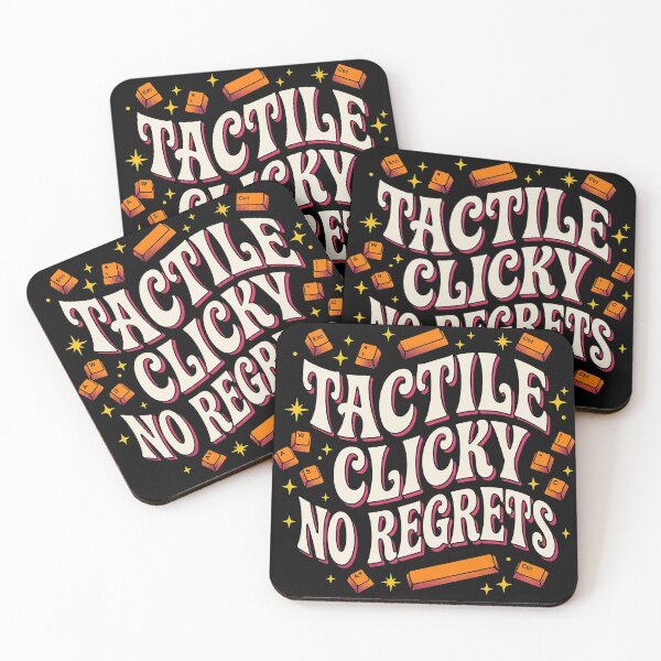 Item preview, Retro Tactile Clicky No Regrets Mechanical Keyboard designed and sold by AdyKurniawan.