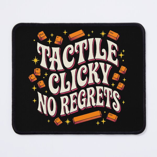 Item preview, Retro Tactile Clicky No Regrets Mechanical Keyboard designed and sold by AdyKurniawan.