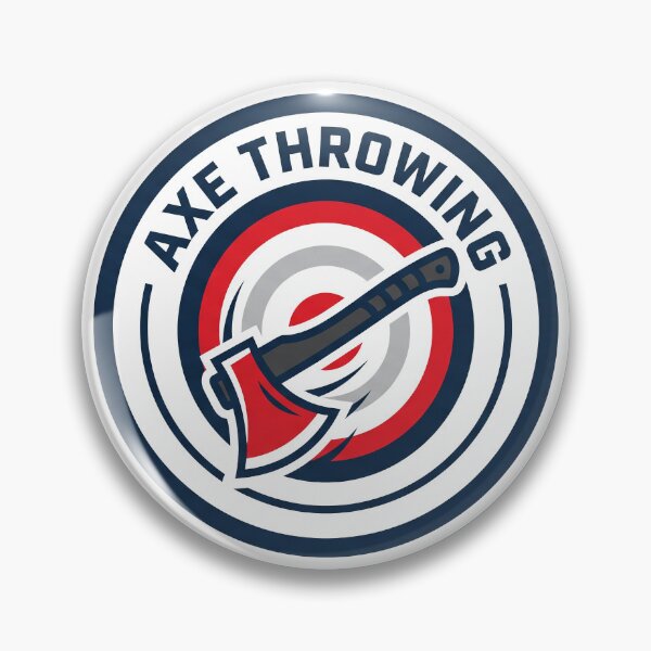 Item preview, Axe Throwing Bullseye Target Spinning Axe Sport Crest Emblem designed and sold by KiwiRider.
