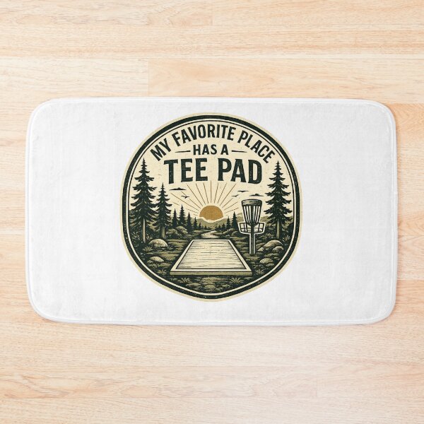 Item preview, My Favorite Place Has A Tee Pad Disc Golf Tee Pad designed and sold by InkRoot01.