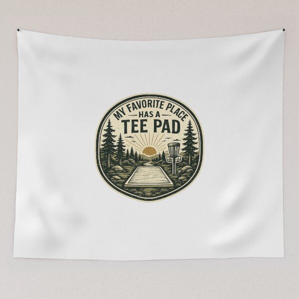 Item preview, My Favorite Place Has A Tee Pad Disc Golf Tee Pad designed and sold by InkRoot01.