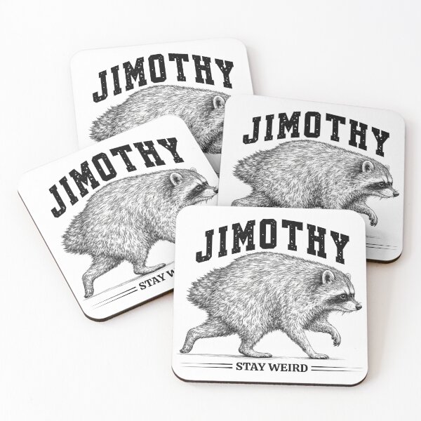 Item preview, Jimothy Raccoon Stay Weird Vintage Meme Art for Wildlife & Internet Humor Fans designed and sold by Teetreasure2.