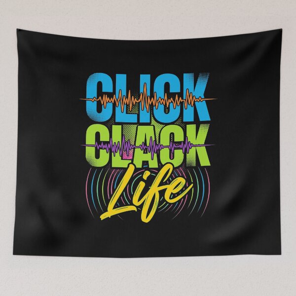 Item preview, Retro Neon Click Clack Life Soundwave Mechanical Keyboard designed and sold by AdyKurniawan.