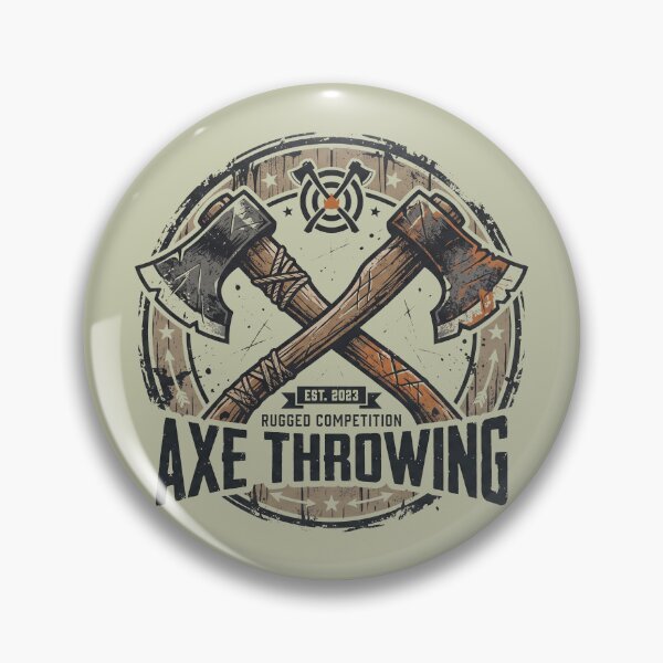 Item preview, Axe Throwing Rugged Competition Vintage Crossed Axes Emblem designed and sold by KiwiRider.