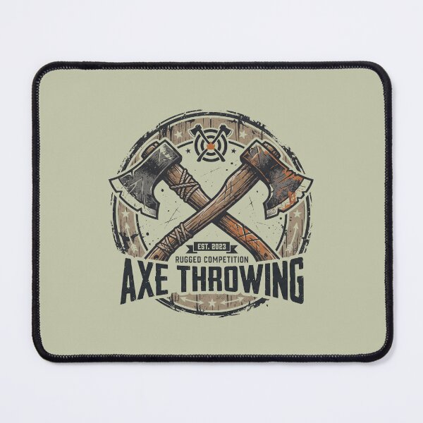 Item preview, Axe Throwing Rugged Competition Vintage Crossed Axes Emblem designed and sold by KiwiRider.