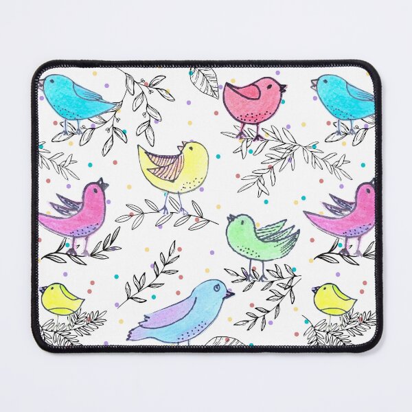 Item preview, Cute Hand Drawn Fluffy Bird Repeat Pattern designed and sold by Boy and Belugee.