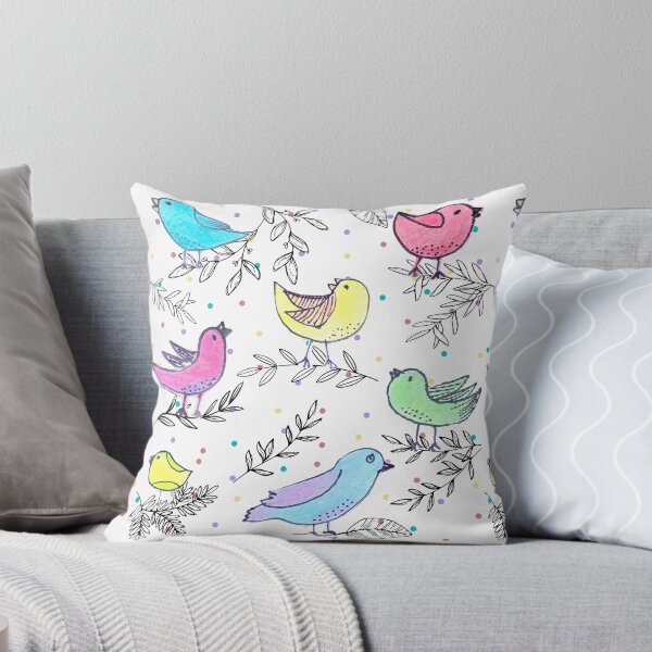 Item preview, Cute Hand Drawn Fluffy Bird Repeat Pattern designed and sold by Boy and Belugee.