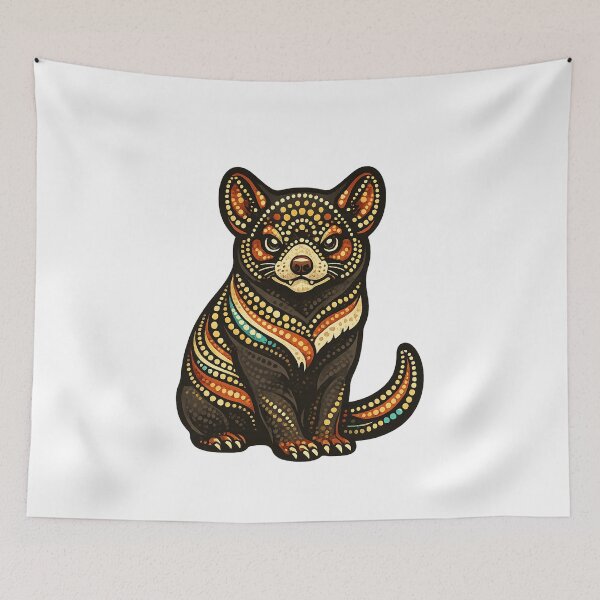 Item preview, Tasmanian Devil – Indigenous-Inspired Australian Wildlife Art designed and sold by Indigenous-Aus.