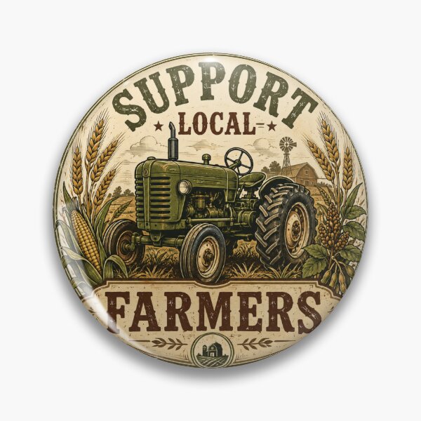 Item preview, Vintage Tractor Support Local Farmers designed and sold by NeoSakura.