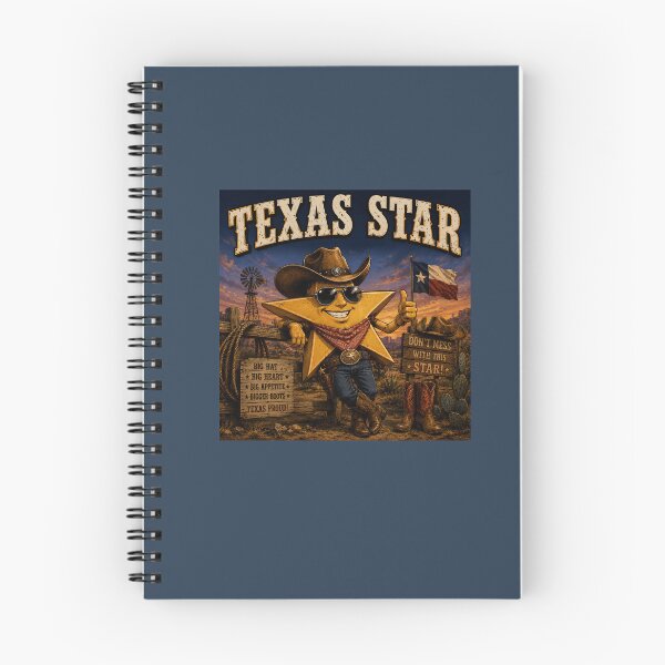 Item preview,  Texas Star Funny Cowboy Lone Star Western Retro Design designed and sold by Hornace88studio.