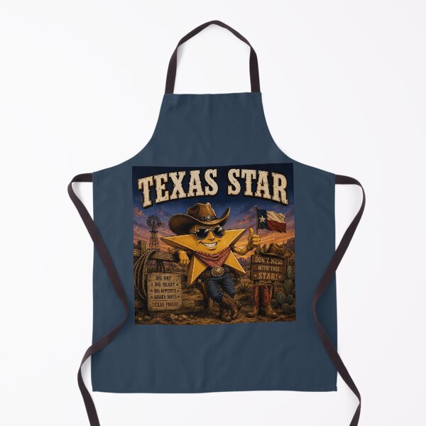 Item preview, Texas Star Funny Cowboy Lone Star Western Retro Design designed and sold by Hornace88studio.