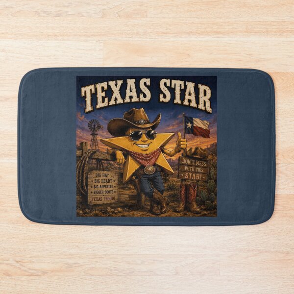 Item preview,  Texas Star Funny Cowboy Lone Star Western Retro Design designed and sold by Hornace88studio.