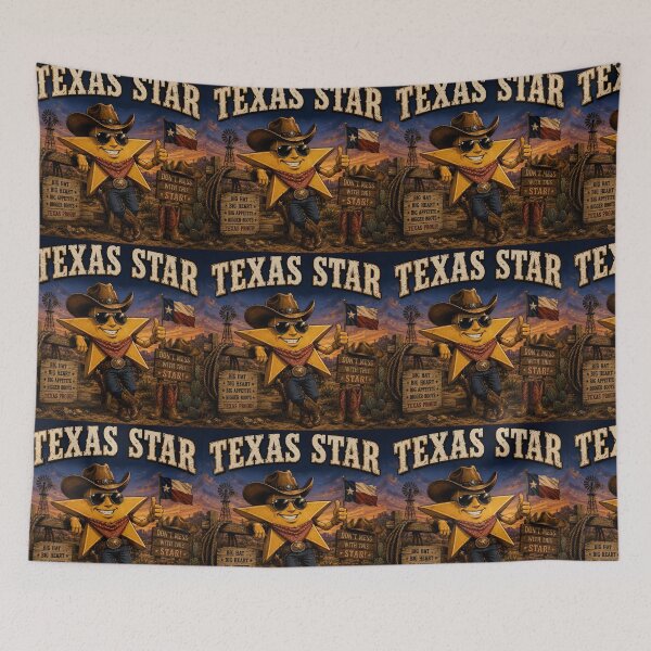 Item preview,  Texas Star Funny Cowboy Lone Star Western Retro Design designed and sold by Hornace88studio.