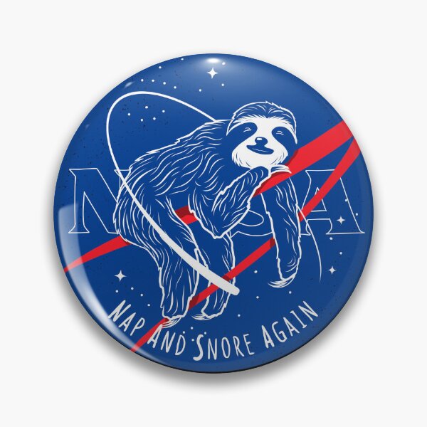 Item preview, Nap And Snore Again Sloth Space Logo Parody designed and sold by danhoodstudio.