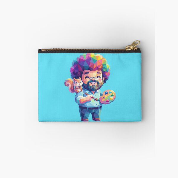 Item preview, Cute Bob Ross with Happy Little Squirrel Geometric Art designed and sold by Karamram Studio.