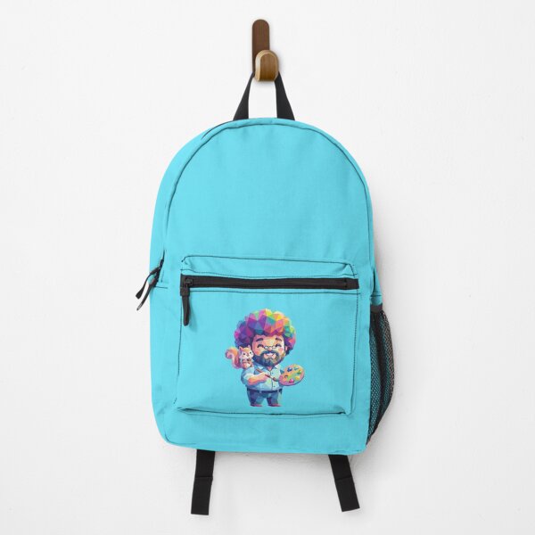 Item preview, Cute Bob Ross with Happy Little Squirrel Geometric Art designed and sold by Karamram Studio.